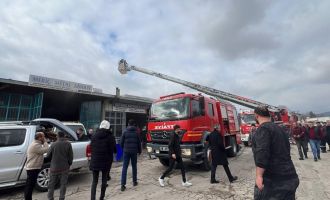 Oto boya ve kaporta dükkanında yangın..