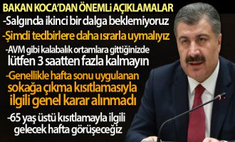 Sağlık Bakanı Fahrettin Koca'dan önemli açıklamalar!....