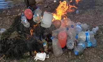 Taşlıyayla Göleti’nde 500 metre uzunluğunda ağ ve 15 plastik şamandıra imha edildi
