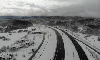 TEM'in Bolu Dağı Tüneli geçişi havadan görüntülendi......