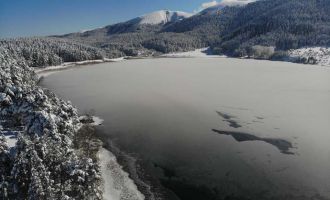 Türkiye’nin en soğuk ili Bolu’da göller dondu