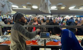 Vatandaşlar fiyatın düştüğünü görünce sıraya girdi; Bolu'da balık izdihamı