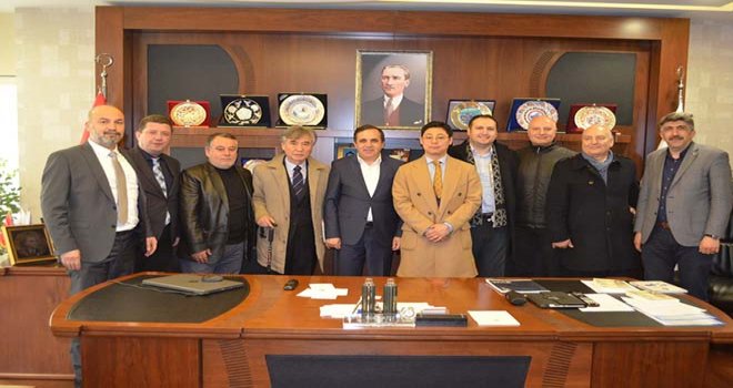 TSO BAŞKANI ATEŞ, GÜNEY KORE ASECA HEYETİ İLE GÖRÜŞTÜ 