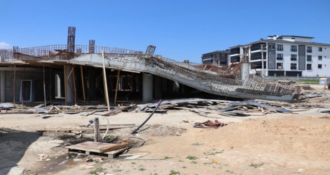 Yapımı devam eden Yöresel Ürünler Pazarı çöktü